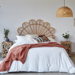 Daisy Natural Rattan Headboard for a Superking Bed 180cm