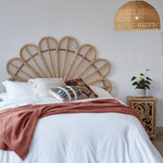 Daisy Natural Rattan Double Bed Headboard - The Rattan Company