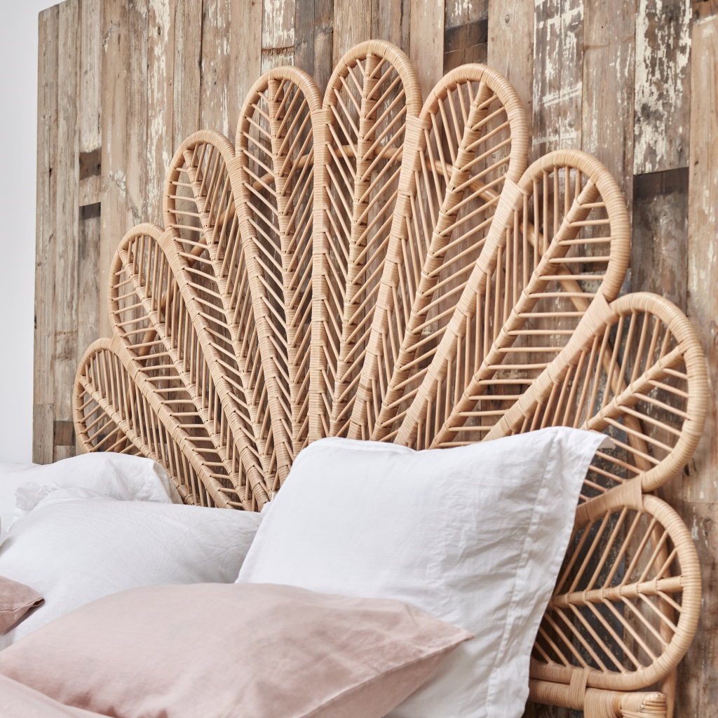 Daisy Natural Rattan Headboard Super King