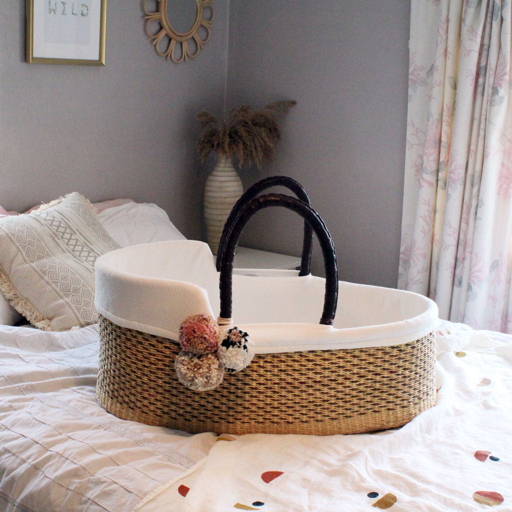 Dottie Hand woven African Moses basket baby bassinet  moses basket