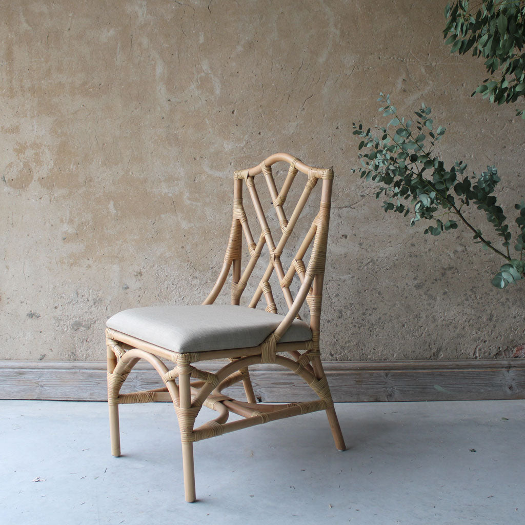 Ezzie Scandi rattan dining chair by the rattan company