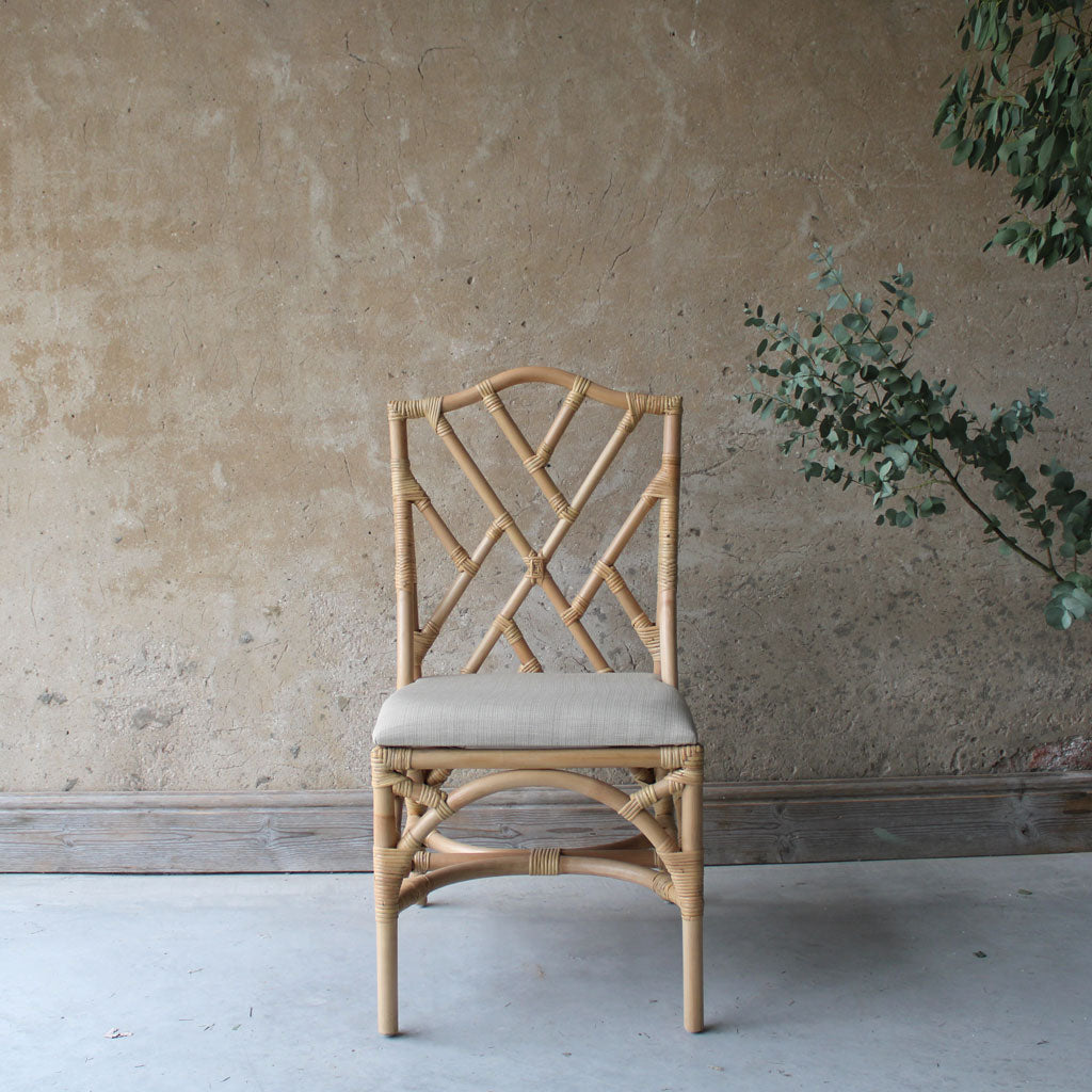 Ezzie Scandi rattan dining chair by the rattan company