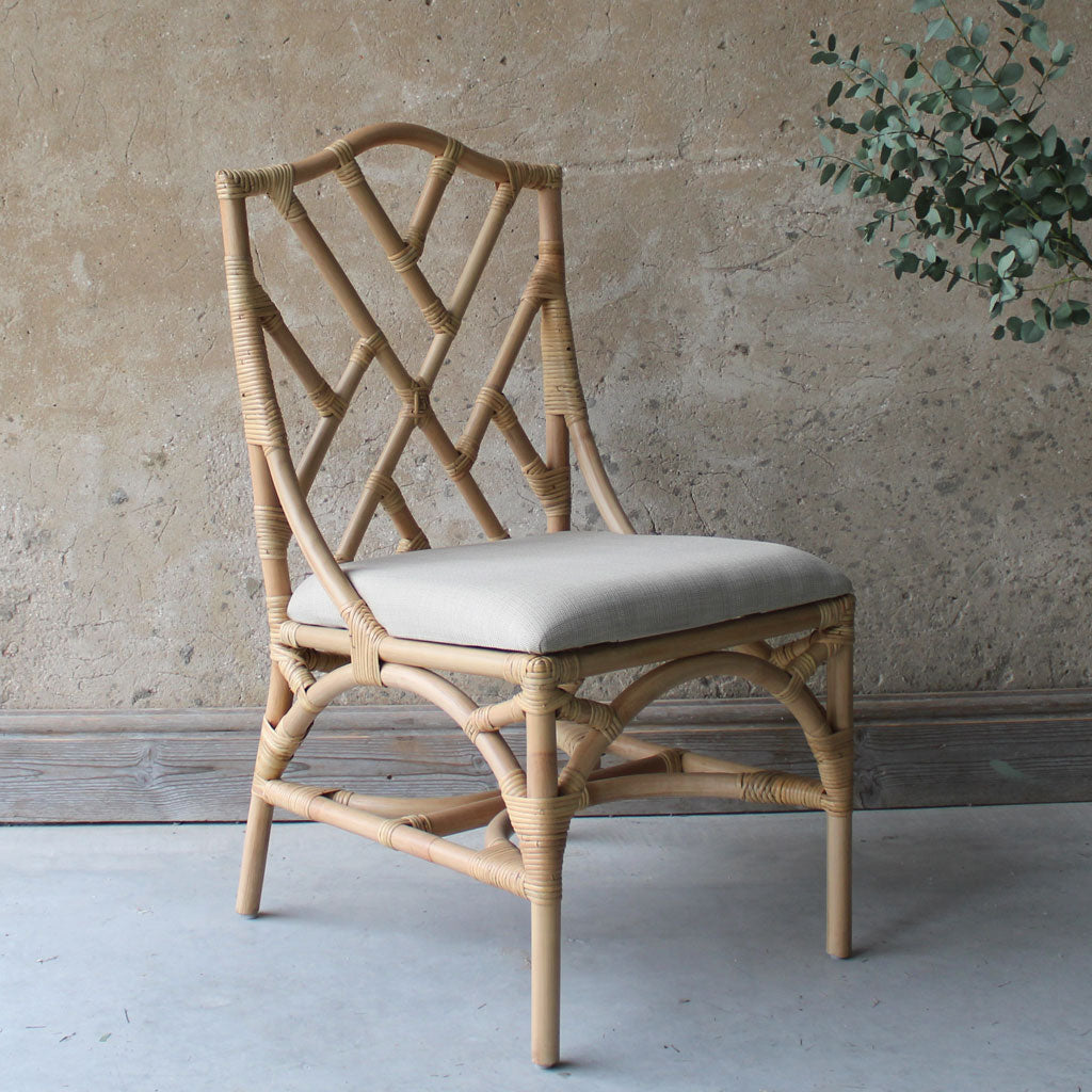 Ezzie Scandi rattan dining chair by the rattan company