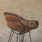 Java rattan kitchen counter stool antique brown byt the rattan company