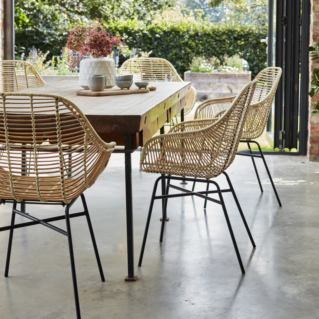Java Natural Rattan Dining Chair in Set - The Rattan Company