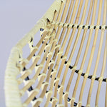 Java Rattan Cane Barstool with Iron Legs Detail - The Rattan Company