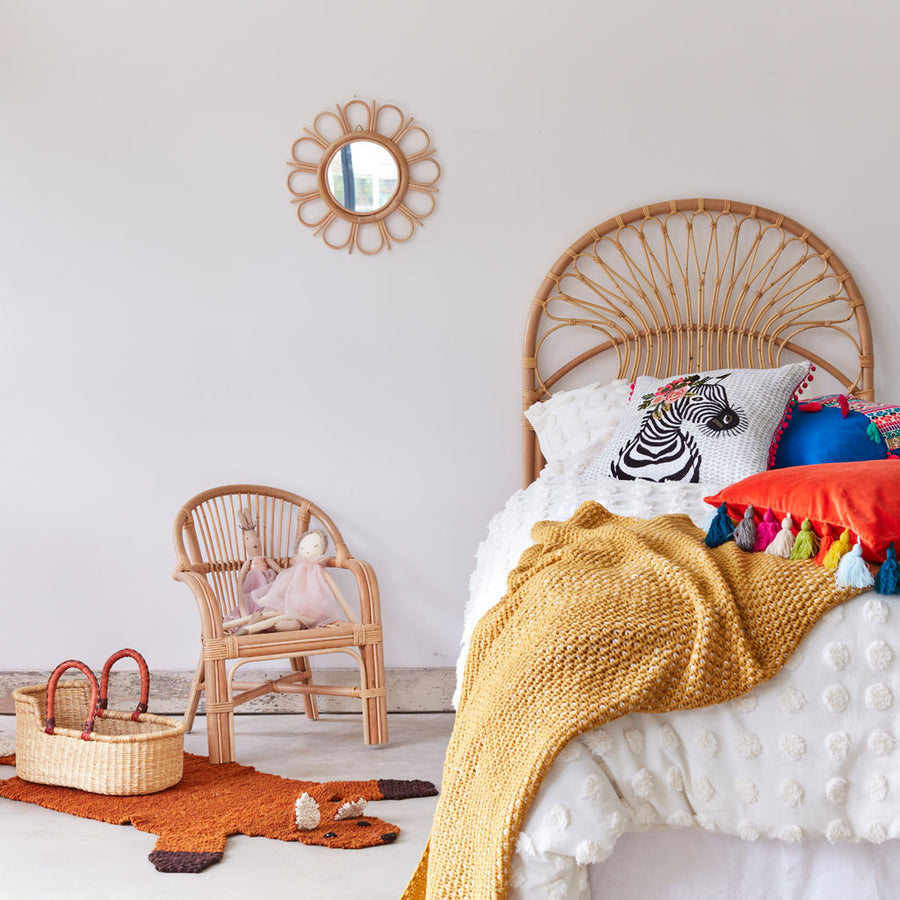 Bali Rattan Single Bed Headboard The Rattan Company