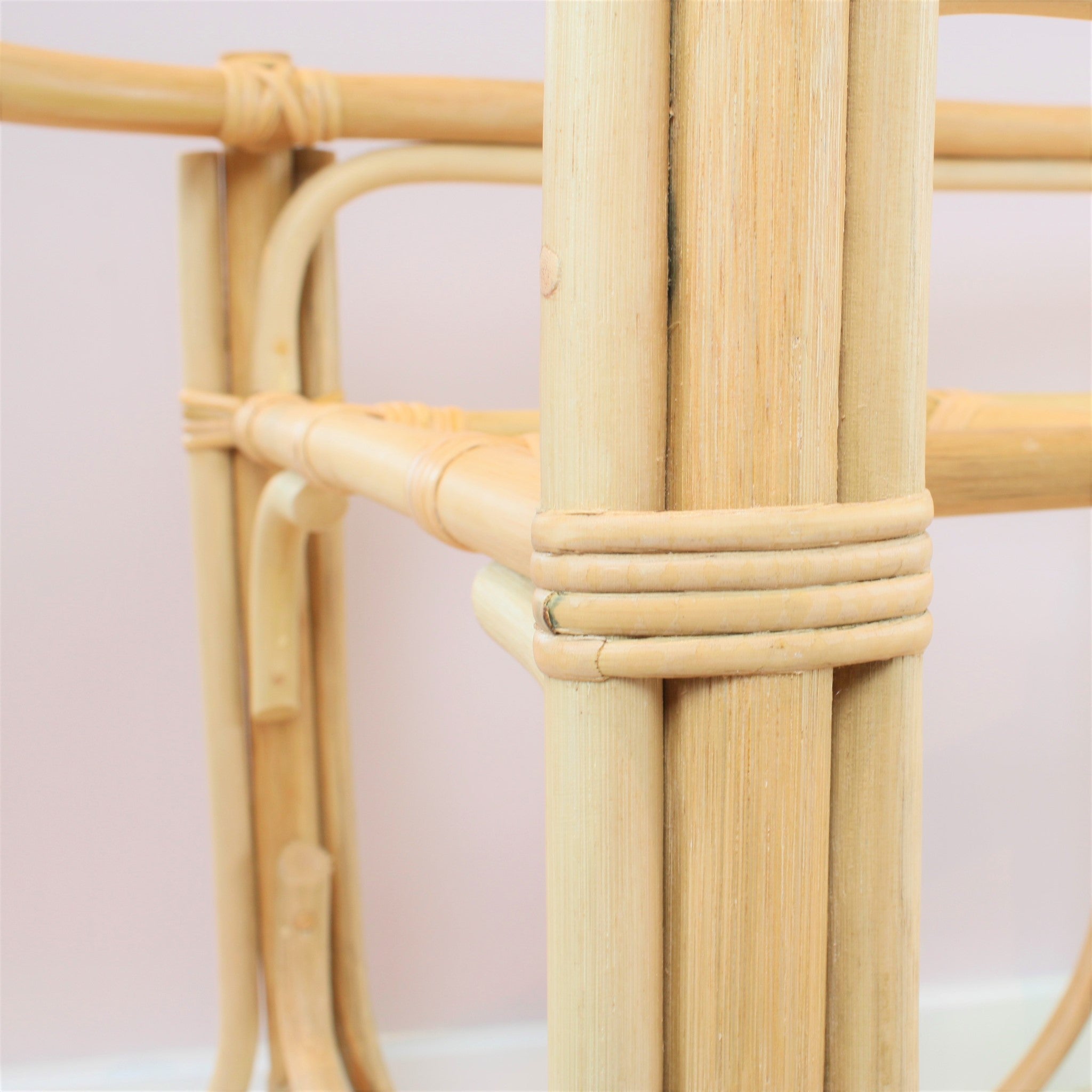 Martha Rattan Moses Basket Stand Close Up Detail - The Rattan Company