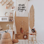 Rattan rainbow wall hook, kids rattan wall hook by the rattan company