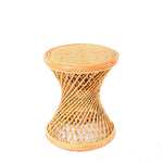 Natural Rattan Cane Koko Stool Cutout - The Rattan Company
