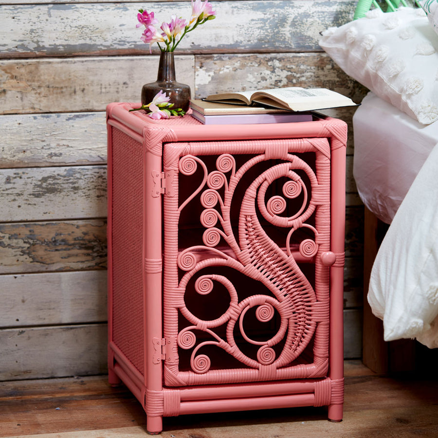 Peacock Peach Rattan Bedside (set of 2 Left & Right) The — free download