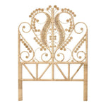 Peacock Natural Rattan Single Bed Headboard - The Rattan Company