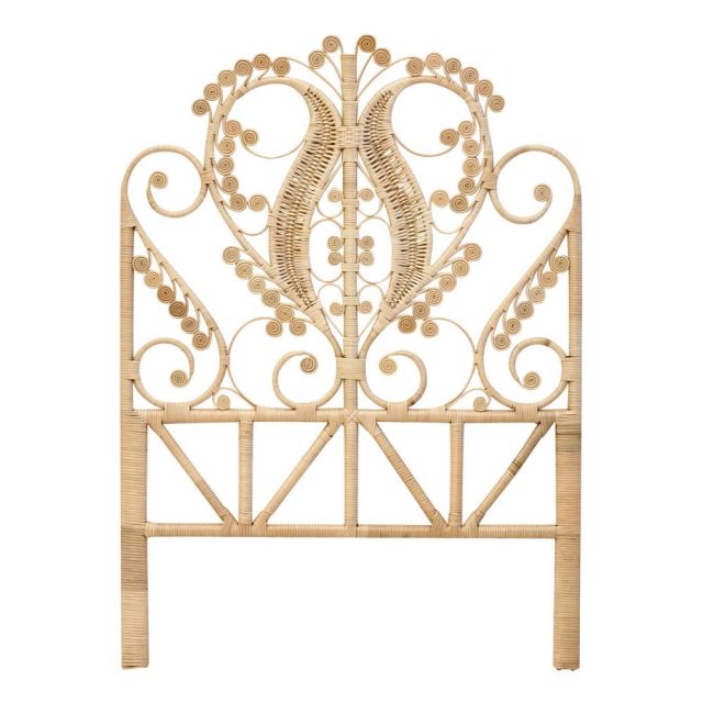 Peacock Natural Rattan Single Bed Headboard - The Rattan Company
