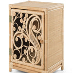 Peacock Natural Rattan Bedside Cabinet - The Rattan Company 