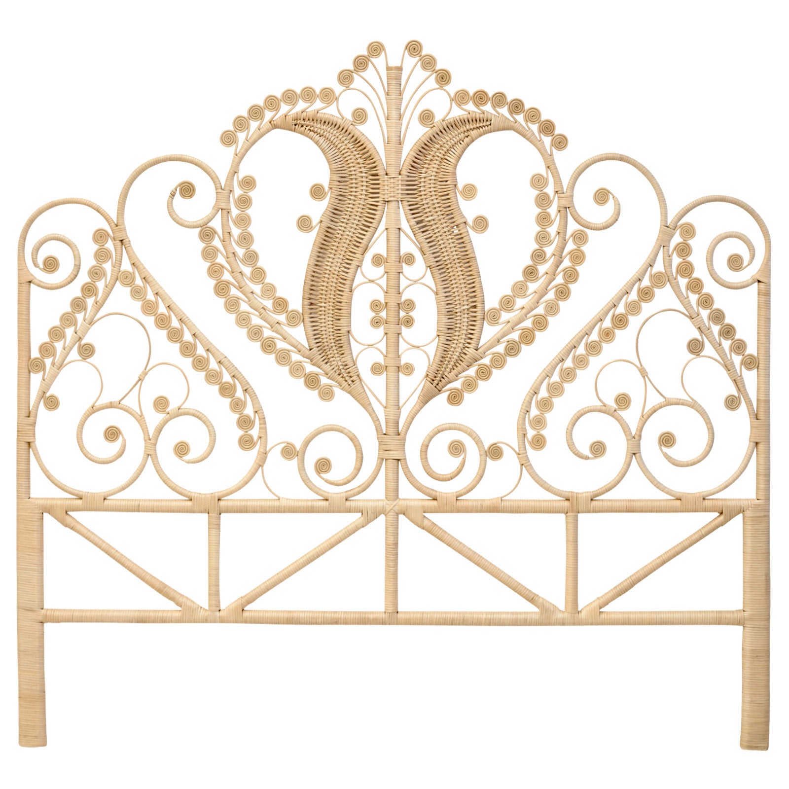 King discount rattan bedhead