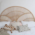Twilight natural rattan double headboard, rattan bedheads by the rattan company