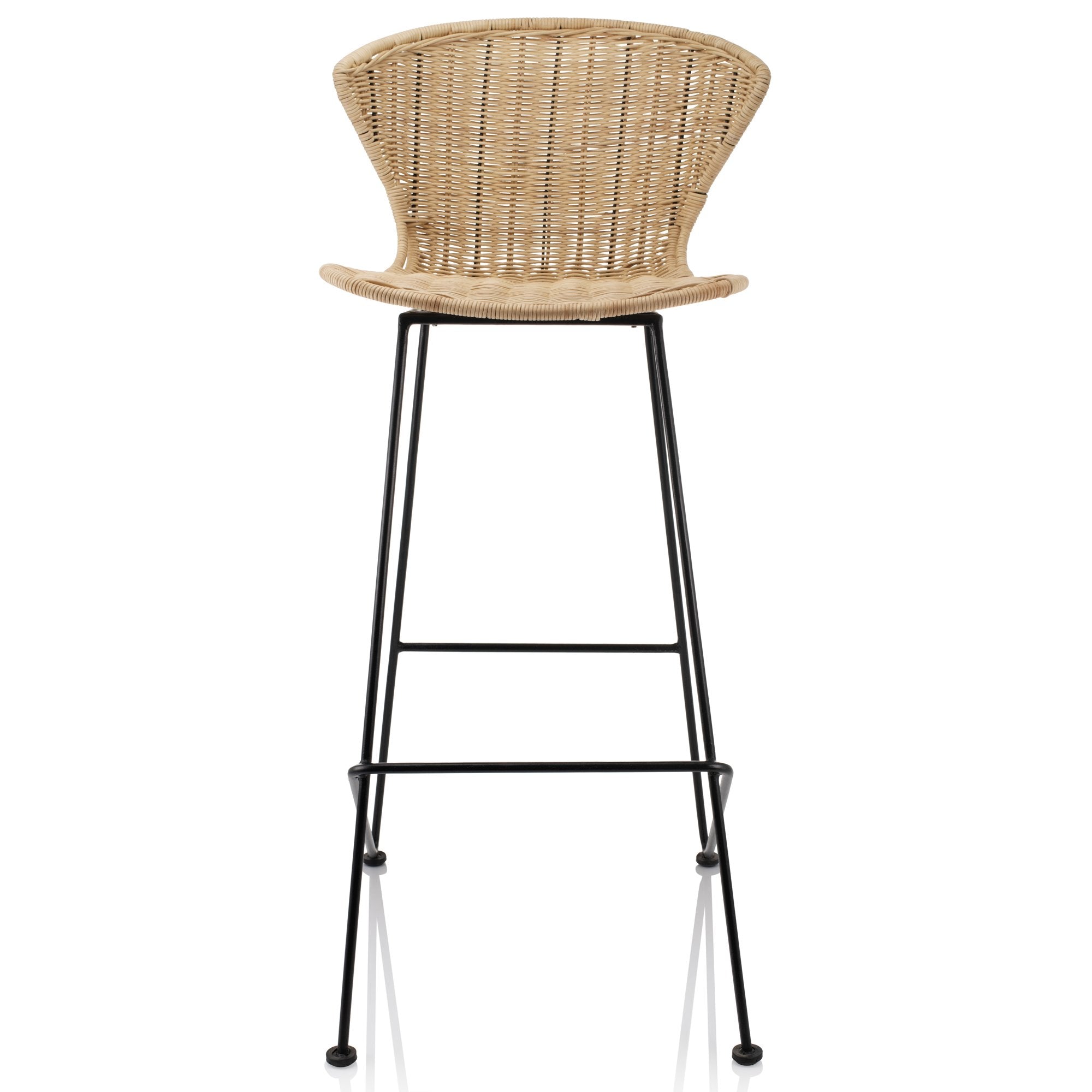 White woven bar deals stool