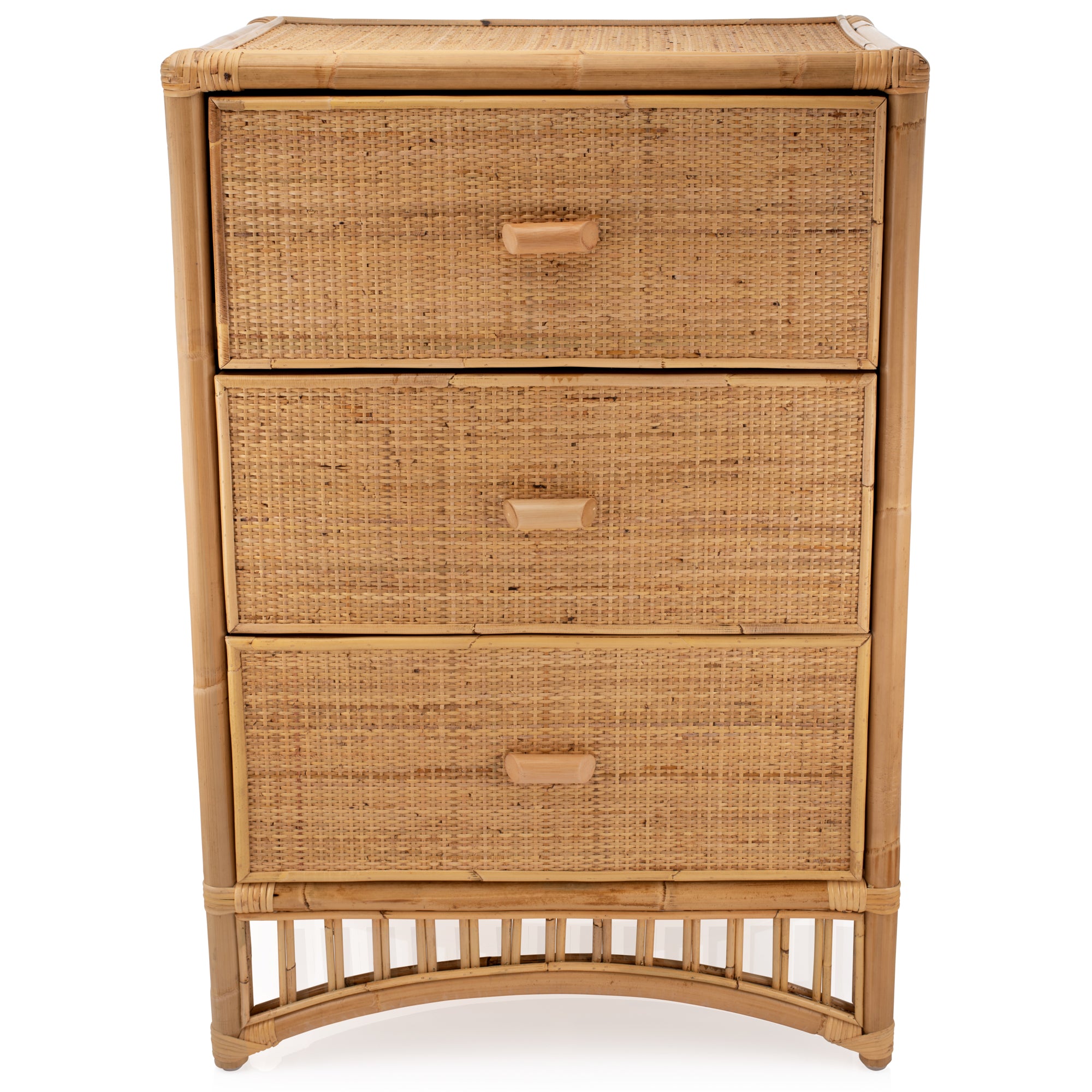 Iris Natural Rattan and Wicker Chest of 3 drawers - The Rattan Company