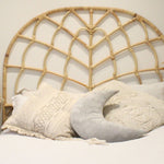 Cumulus natural rattan super king sized bed headboard the rattan company