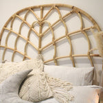 Cumulus natural rattan super king sized bed headboard the rattan company