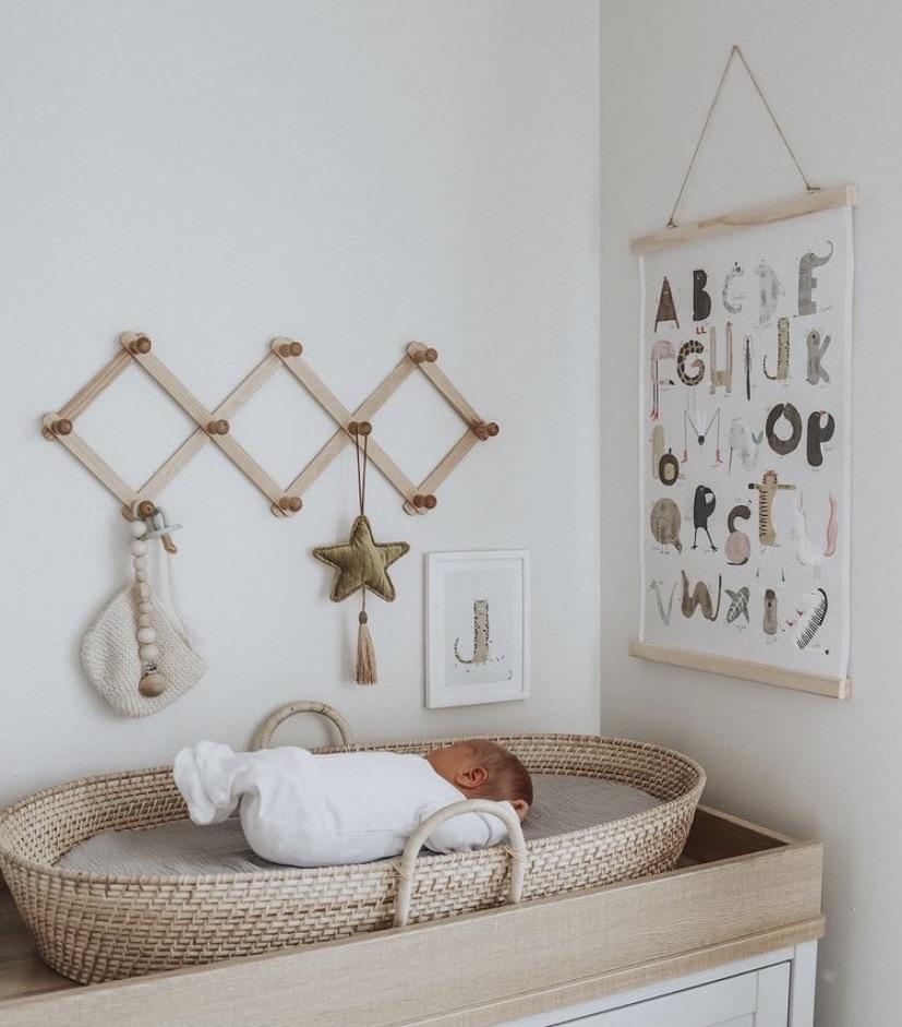 Fern Rattan handmade baby changing basket by The Rattan Company